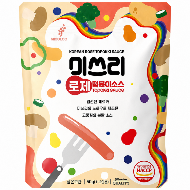 미쓰리 떡볶이 소스 로제맛 50gx3개, 50g, 3개