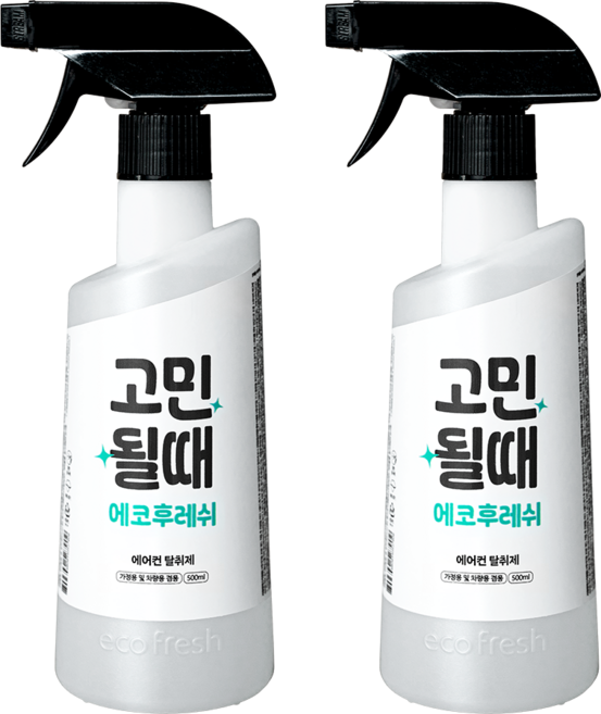 에코후레쉬 고민될때 에어컨탈취제 500ML, 2개