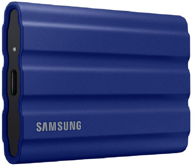 삼성전자 포터블 외장하드 외장SSD T7 + 파우치증정, 외장SSD T7실드 블루+삼성정품파우치, 2TB