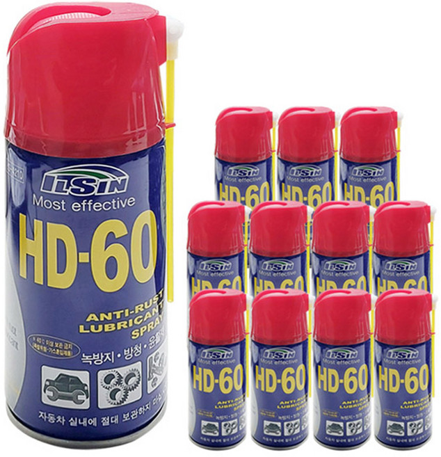 일신케미칼 HD-60 고급 방청윤활제 360ml 12캔 묶음, 1세트