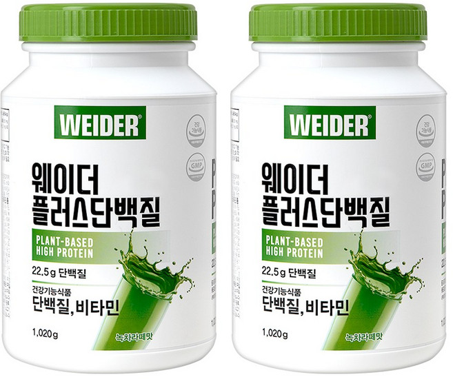 웨이더 플러스 단백질 1020g 단백질 보충제, 2개, 1.02kg