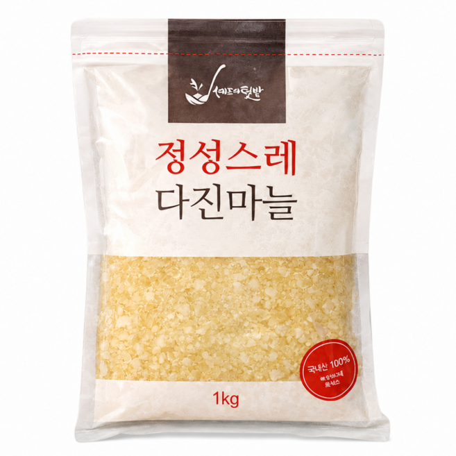 [내일도착보장] 국내산 정성스레 다진마늘 간마늘, 1kg, 1개