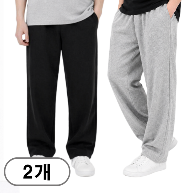 차쿠 1+1(2세트) 남여공용 트레이닝복팬츠 조거팬츠 일자 와이드 추리닝 슬랙스팬츠 작업바지 편의점바지 빅사이즈