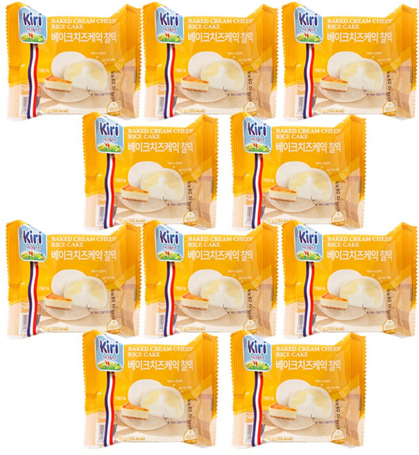 [냉동]끼리 베이크 치즈케익 찰떡 10개, 60g