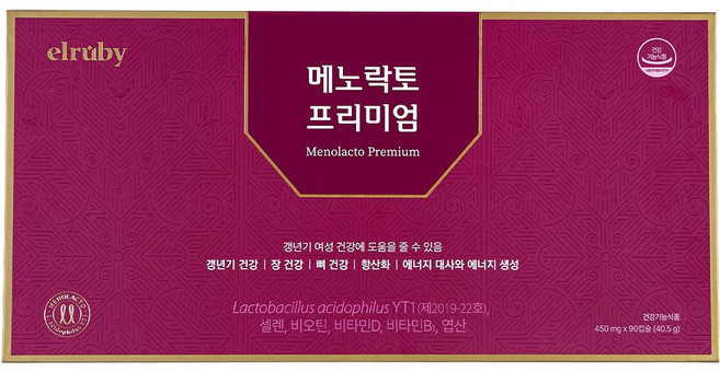 [휴온스엔 공식] 메노락토 프리미엄 90정, 1개