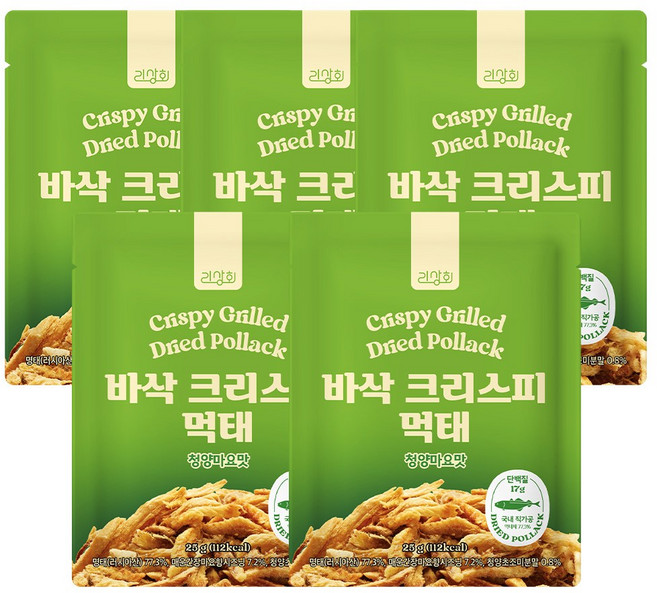 리상회 바삭 크리스피 먹태 청양마요맛, 5개, 25g