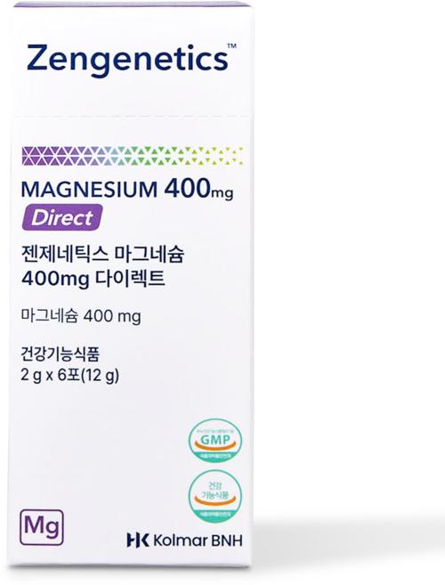 [리커버리파우더]젠제네틱스 마그네슘 400mg 다이렉트, 1박스, 12g