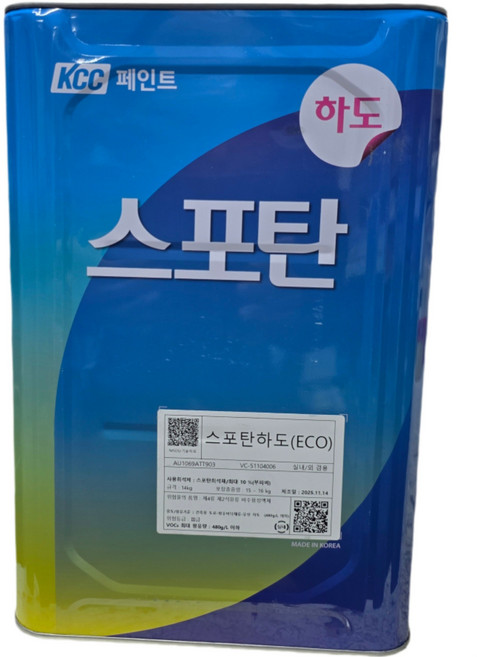 KCC 스포탄 하도(EC0) 에코14kg 투명, 스포탄 하도 투명, 14kg, 1개