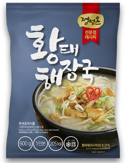 초원식품 정성온 황태해장국 냉동, 600g, 5개
