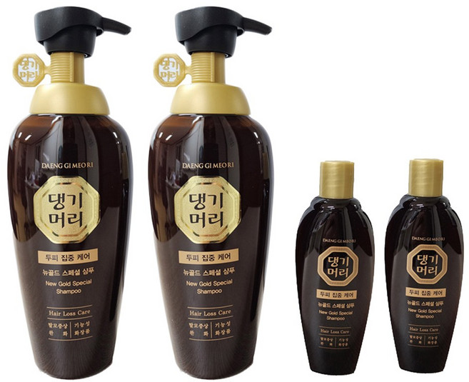 댕기머리 뉴골드 스페셜 샴푸 500ml + 145ml, 2개, 645ml