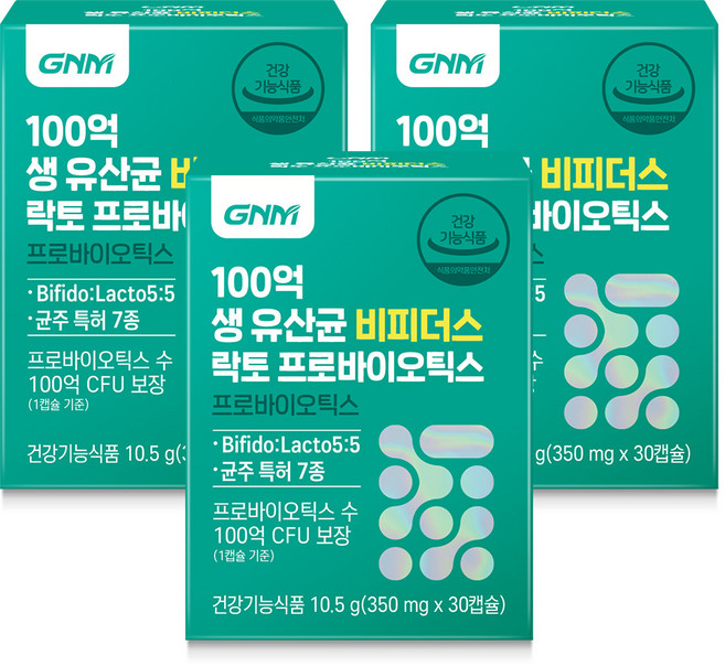 자연의품격 100억 생 유산균 비피더스 락토 프로바이오틱스 10.5g, 30정, 3개