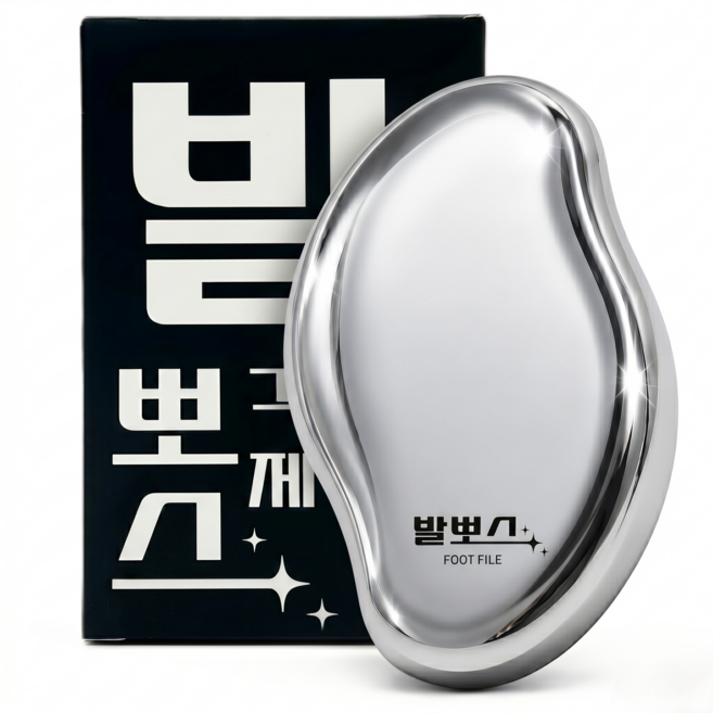 발뽀스 스톤 발각질제거기 크롬실버, 85g, 3개, 1개입