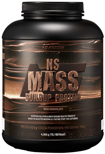 NS 매스빌드업 프로틴 4kg 리치초콜릿맛 헬스보충제 단백질보충제, 1개