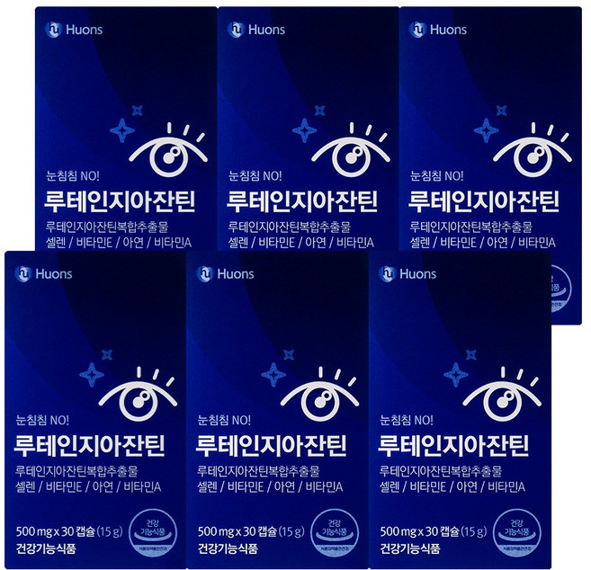 휴온스 루테인 지아잔틴, 30정, 6개