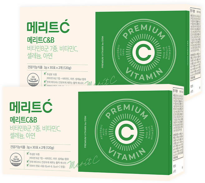 [휴온스N 공식] 메리트 C&B 고함량 비타민, 120g, 2박스