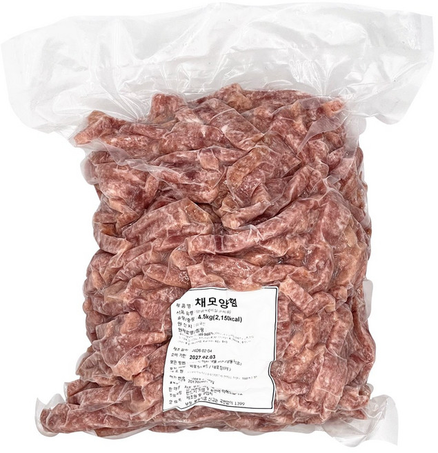 채모양 촙트햄 4.5kg 2개입 업소용 부대찌개 재료 전골 볶음 업소용, 2개