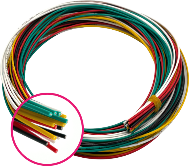 이음케이블 국산 UL 1007 AWG 24 케이블 총 20m (5 color * 1 m* 4 ea), 1세트