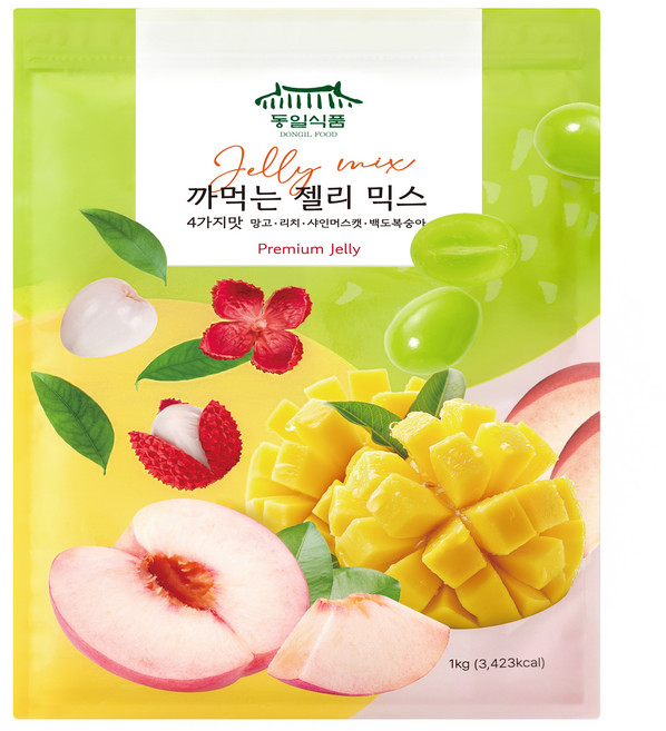 동일식품 까먹는 젤리 믹스 250g x 4가지맛 망고 리치 샤인머스켓 백도복숭아, 1개, 1kg