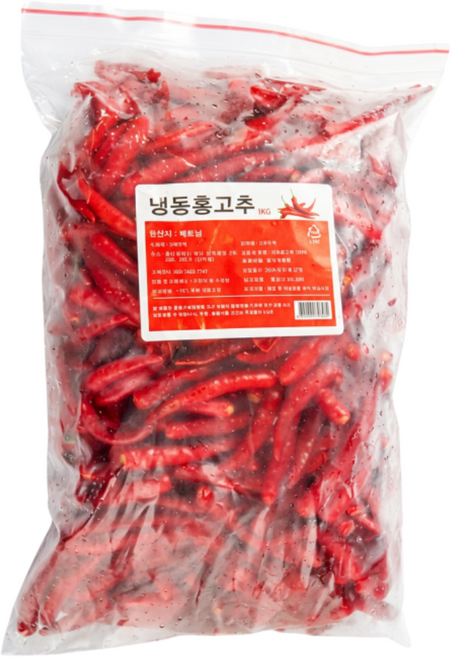 베트남 냉동고추 OT DONG LANH, 1kg, 1개