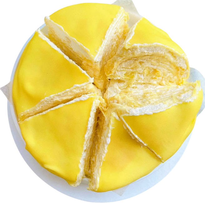 Banh crepe sau rieng 9 sach 베트남 두리안 크레페 케이크 durian crepe, 1개, 380g