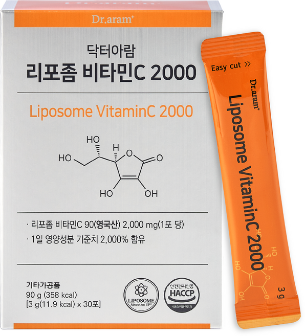 닥터아람 리포좀 비타민C 2000 분말 스틱, 2개, 90g