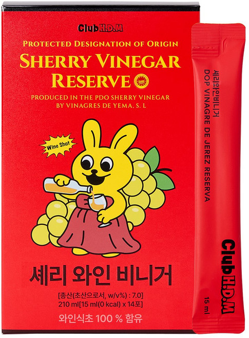 클럽홍당무 셰리 와인 비니거 홍현희 정품 식초, 1박스, 210ml