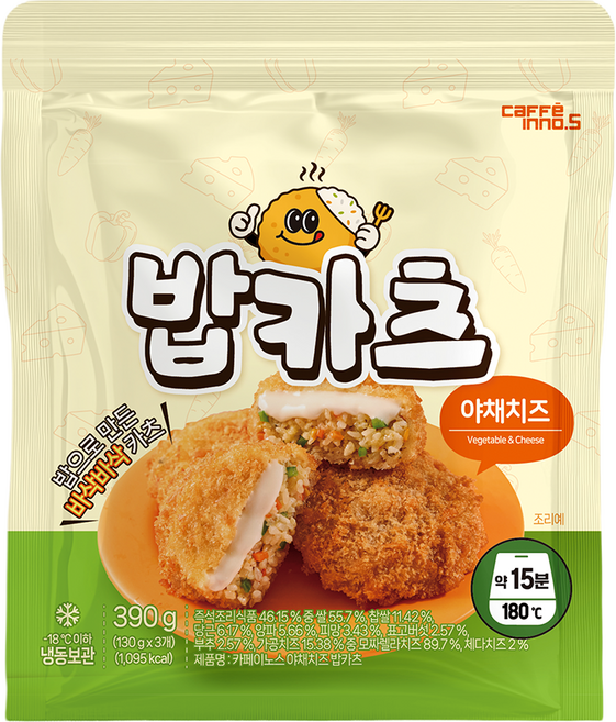 밥카츠 치즈폭탄 야채치즈 주먹밥 카츠 (1+1+1), 1개, 390g