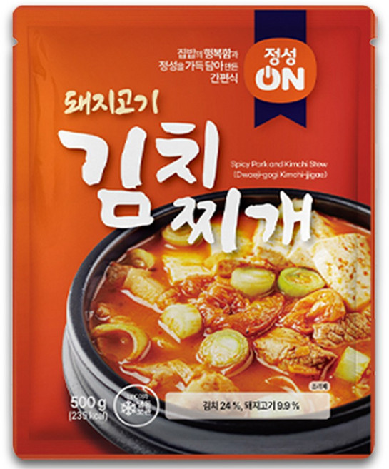 초원식품 정성온 돼지고기 김치찌개 냉동, 15개, 500g