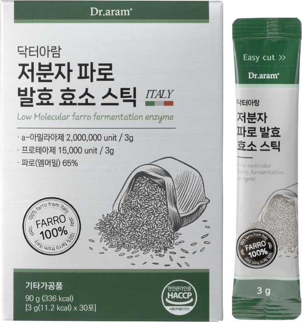 닥터아람 저분자 파로 발효 효소 스틱, 90g, 4개