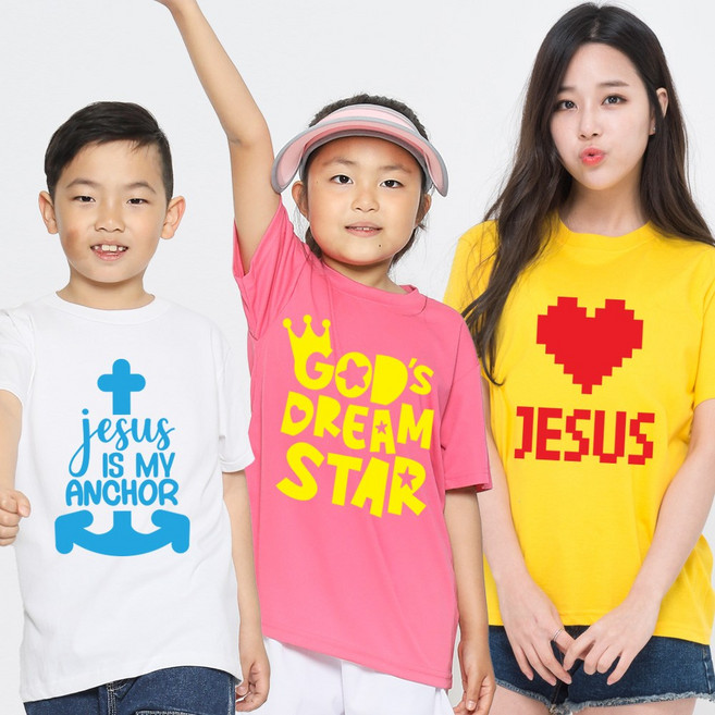 [인쇄비포함 사은품증정] 교회단체티 제작 전문 단체복 행사티 교회티 여름성경학교