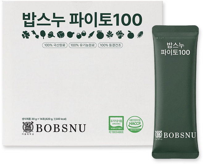 [TV속 그제품] 서울대 밥스누 파이토 100 산골총각 임영웅 생식, 30g, 1박스