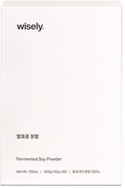와이즐리 발효콩 분말 특허균주 국산콩 이계호 교수개발 청국장 분말 스틱포장, 1박스, 200g
