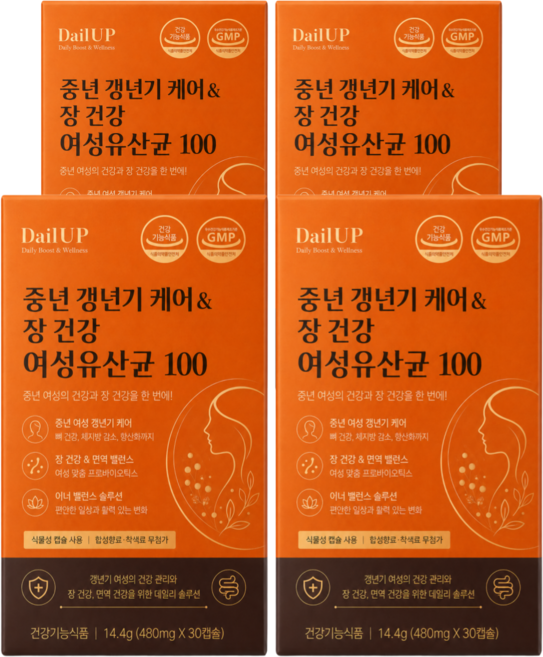 [홈쇼핑] 이알하나 ERr731 중년 여성 영양제 정품 증정(15ea 구매시) / yt1 열감 갱년기케어 & 장건강 생유산균 100억 식약처인증, 4개, 30정
