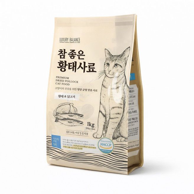 럭셔리발란스 참좋은 고양이 황태사료, 1개, 1kg, 가수분해닭
