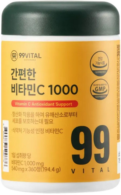 99바이탈 간편한 비타민C 1000, 1개, 360정