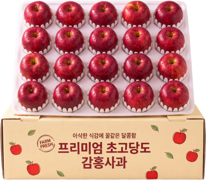 19brix 초고당도 특품 감홍사과 초특가, 1개, 5kg 인기추천