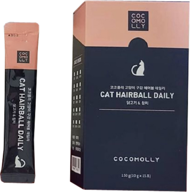 코코몰리 고양이 데일리 영양제, 15회분, 구강/치석관리+헤어볼, 1개