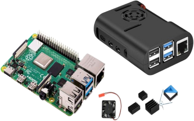 라즈베리파이4B 4GB심플케이스&쿨링 키트, 1개