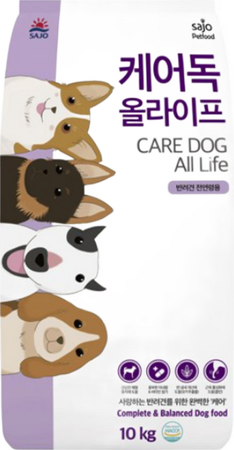사조동아원 전연령용 케어독 올라이프 건식사료, 닭, 10kg, 2개