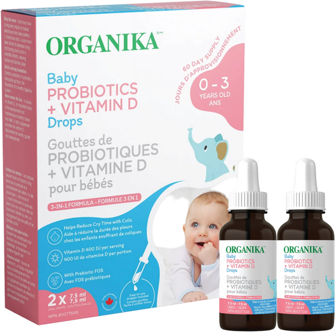 오가니카 베이비 유산균 비타민D 드롭 7.5ml 2병세트, 2개