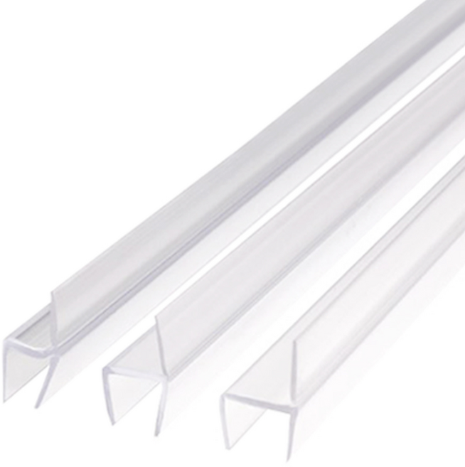 (재단가능) 일반 h형 프로파일(8 10 12mm용) 2.4M 샤워부스 물막이_욕실 화장실 유리문 하부 부속 욕실부속 샤워부스부속 바람 물 막이 물받이 물튐방지 유리쫄대, 10mm, 1개