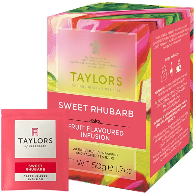 테일러스오브헤로게이트 스위트 루바브 허브차 티백, 2.5g, 20개입, 1개 - 쿠팡