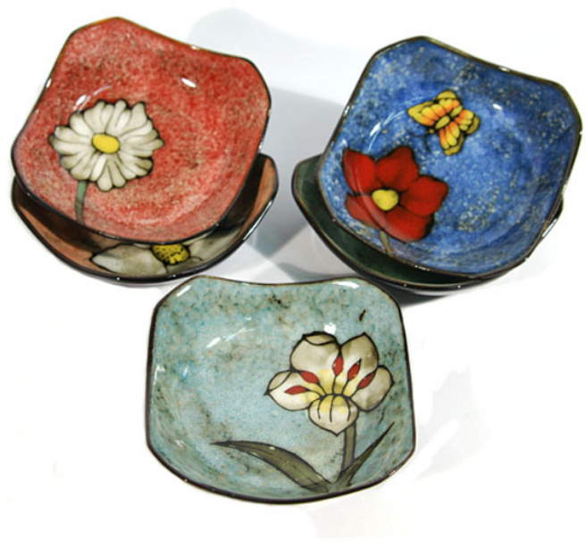 핸드페인팅 소담그릇 팔각찬기5P 식기세트, 소형, 5개