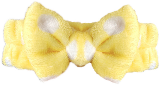 데일리프렌즈 프리미엄 세안 헤어밴드, 옐로우 땡땡, 1개