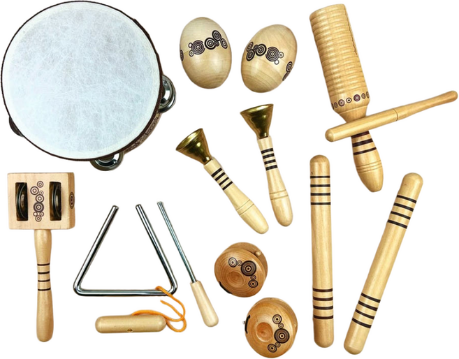므몽 베이직 원목리듬악기세트 8종 세트, 1개