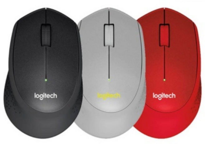 [파이브온] 로지텍 무선 무소음 광마우스 M331, 레드