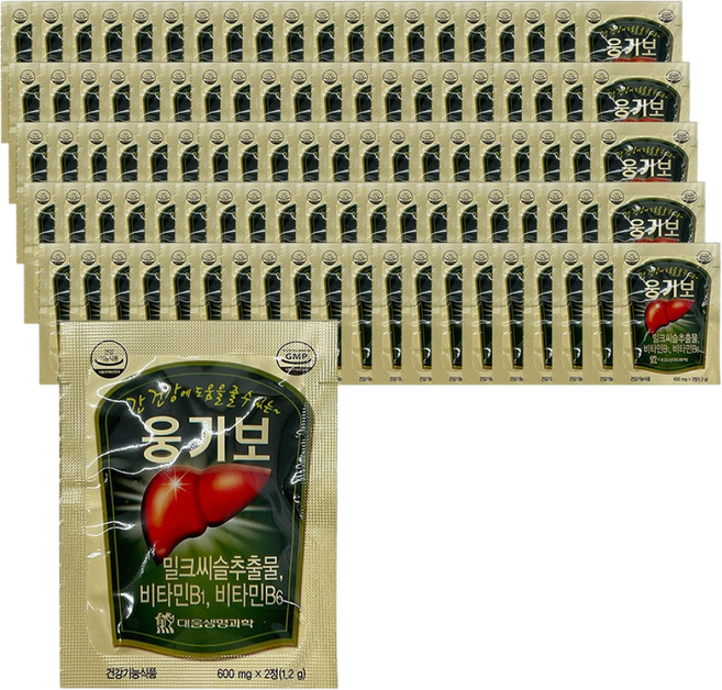 대웅생명과학 웅기보 간 피로회복 활력 에너지 밀크씨슬, 2정, 100개