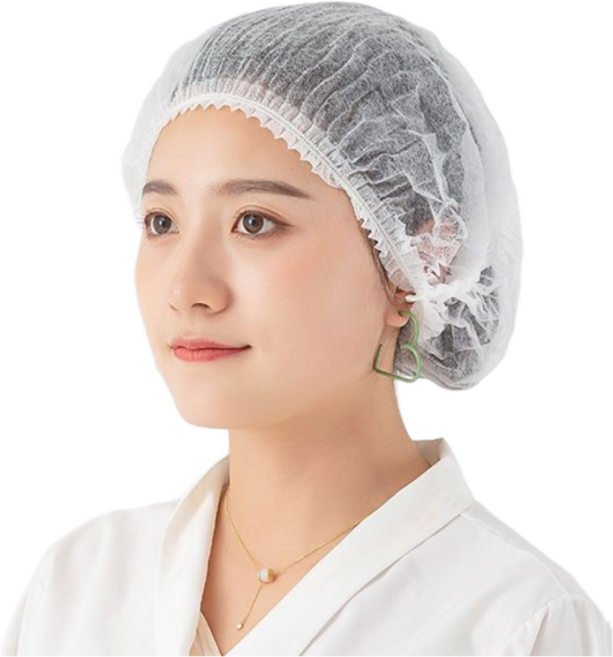 일회용 위생모 100매 주방 위생 모자 부직포 라운드캡, 위생모(화이트 고급형), 위생모(화이트고급형), 1개