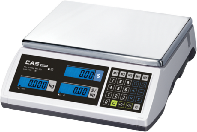 카스 CAS 가겨표시 전자저울 ER PLUS-15CB (15KG 2~5g단위) 스탠다드타입 채소 청과 마트, 1개