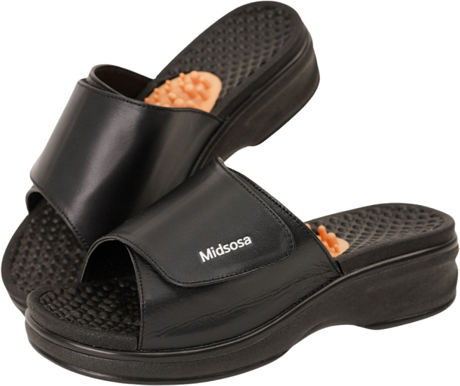 믿소사 국산 사무실 키높이 지압슬리퍼 발아치 평발 붓기 다이어트 체형교정